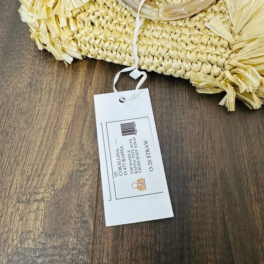 Carolina Santo Domingo Top Handle Raffia Tote - Picture 7 of 8